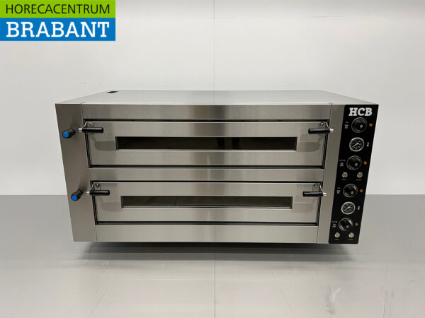 Four à pizza HCB en acier inoxydable 2 x 6 pizzas 34 cm de diamètre 400V Horeca