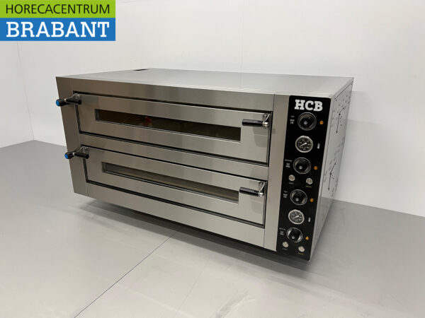 Four à pizza HCB en acier inoxydable 2 x 6 pizzas 34 cm de diamètre 400V Horeca – Image 2
