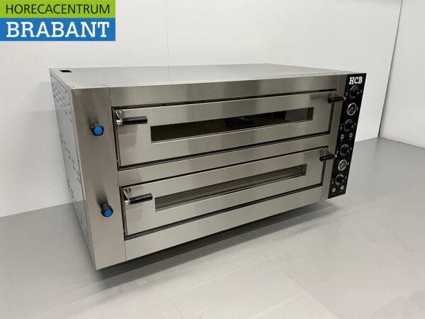 Four à pizza HCB en acier inoxydable 2 x 6 pizzas 34 cm de diamètre 400V Horeca – Image 3