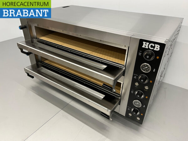 Four à pizza HCB en acier inoxydable 2 x 6 pizzas 34 cm de diamètre 400V Horeca – Image 5