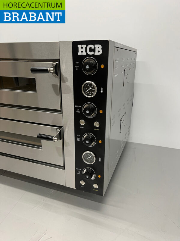 Four à pizza HCB en acier inoxydable 2 x 6 pizzas 34 cm de diamètre 400V Horeca – Image 7