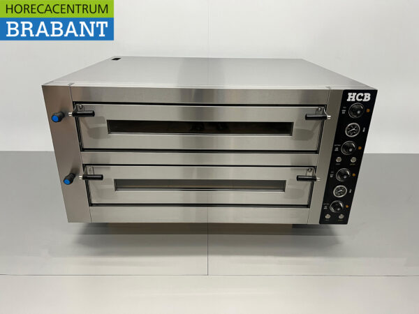 Four à pizza HCB en acier inoxydable 2 x 9 pizzas 34 cm de diamètre 400V Horeca