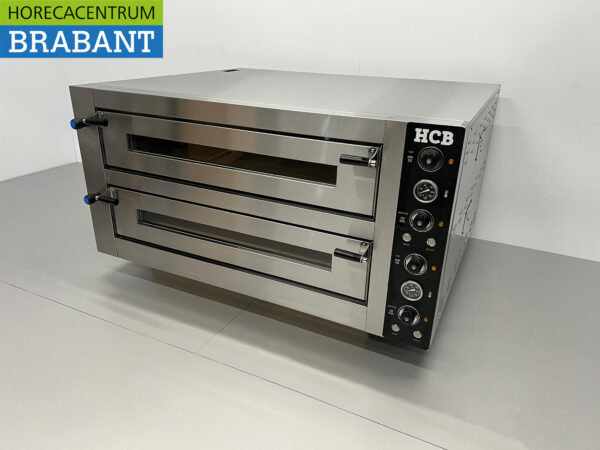 Four à pizza HCB en acier inoxydable 2 x 9 pizzas 34 cm de diamètre 400V Horeca – Image 2