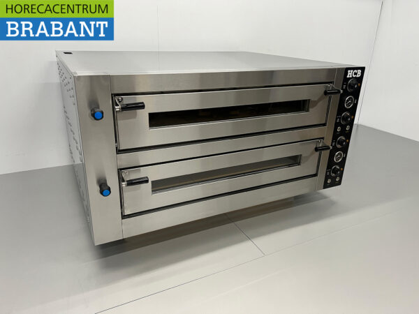 Four à pizza HCB en acier inoxydable 2 x 9 pizzas 34 cm de diamètre 400V Horeca – Image 3