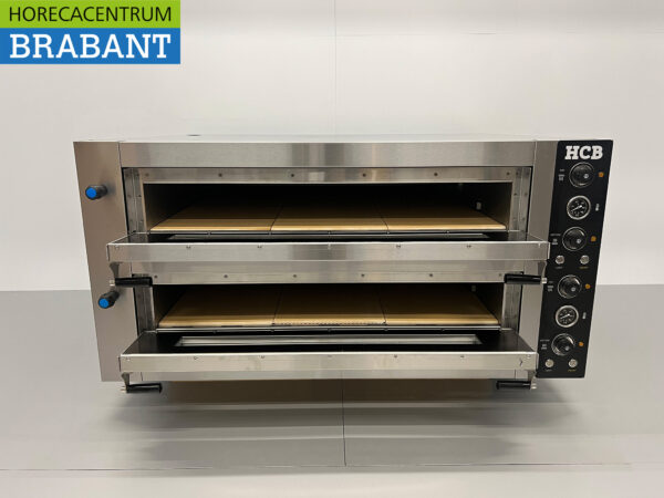 Four à pizza HCB en acier inoxydable 2 x 9 pizzas 34 cm de diamètre 400V Horeca – Image 4
