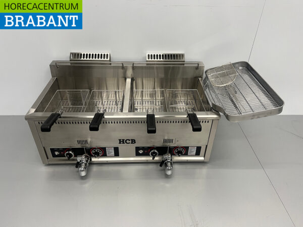Friteuse double en acier inoxydable 2 x 30 litres PROPAAN gas Catering – Image 4