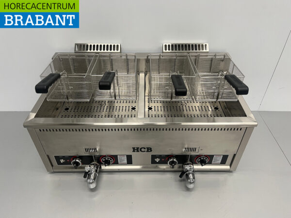 Friteuse double en acier inoxydable 2 x 30 litres PROPAAN gas Catering – Image 6