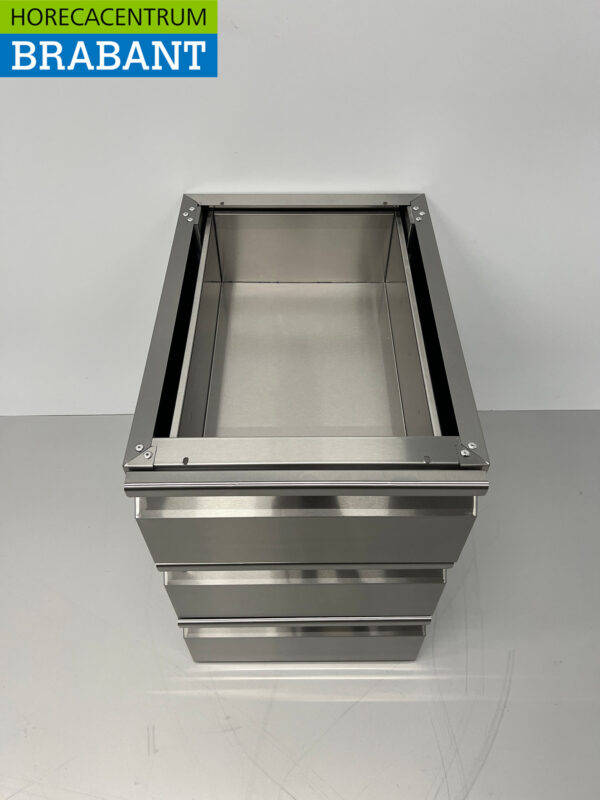 Armoire à tiroirs inférieure en acier inoxydable 3 tiroirs Premium-line Catering – Image 4