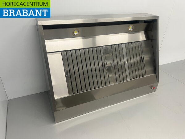Hotte aspirante HCB en acier inoxydable Moteur Premium-line 1500 mètres cubes modèle oblique 140 cm 230V Horeca – Image 3