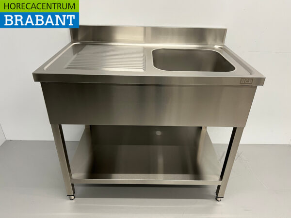 Evier en acier inoxydable 100 x 60 cm Horeca