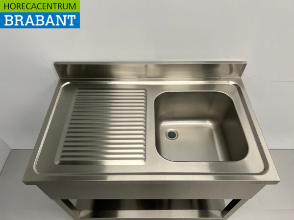 Evier en acier inoxydable 100 x 60 cm Horeca – Image 4