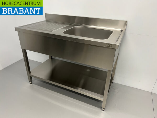 Evier en acier inoxydable 120 x 60 cm Horeca – Image 2