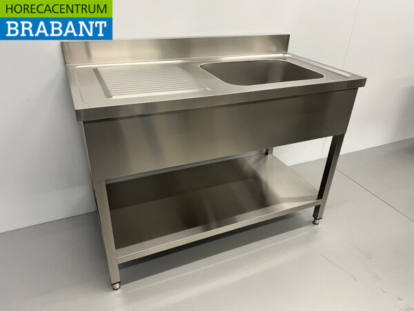 Evier en acier inoxydable 120 x 60 cm Horeca – Image 3