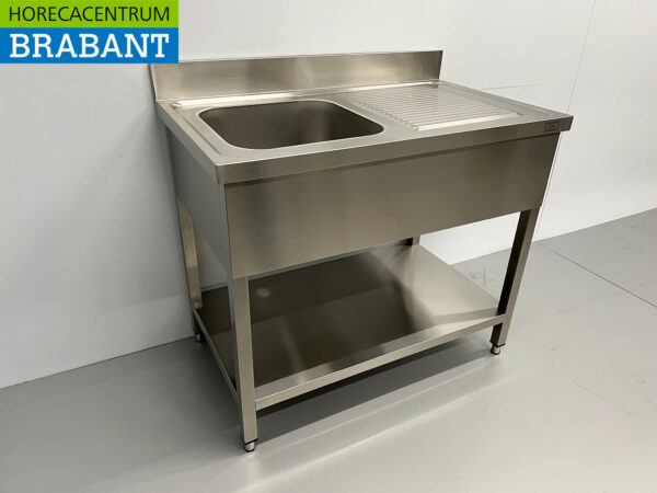 Evier en acier inoxydable 100 x 60 cm Horeca – Image 3