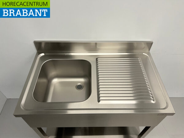Evier en acier inoxydable 100 x 60 cm Horeca – Image 4