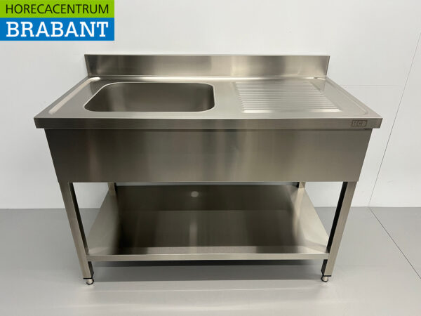 Evier en acier inoxydable 120 x 60 cm Horeca