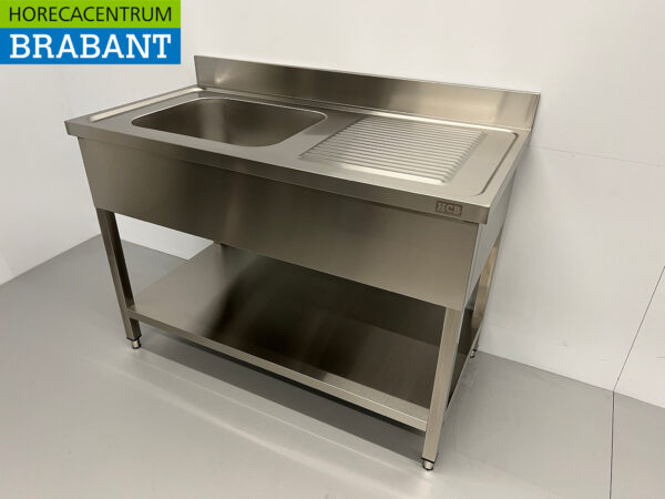 Evier en acier inoxydable 120 x 60 cm Horeca – Image 2