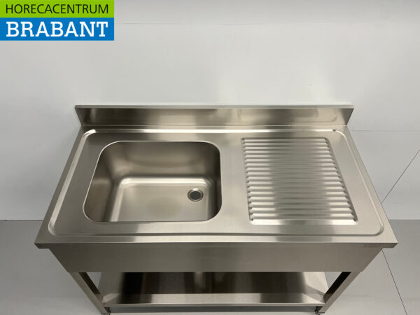 Evier en acier inoxydable 120 x 60 cm Horeca – Image 4