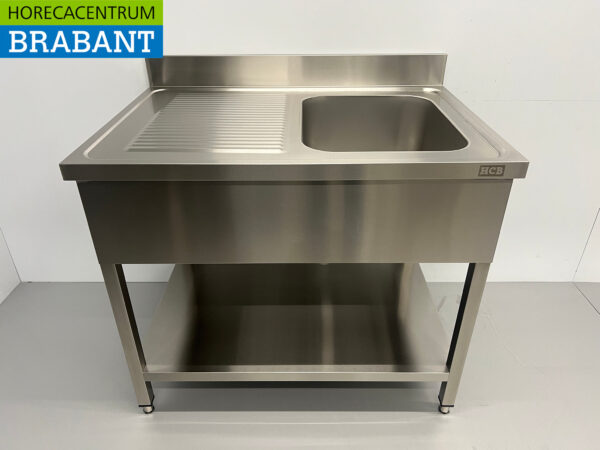 Evier en acier inoxydable 100 x 70 cm Horeca