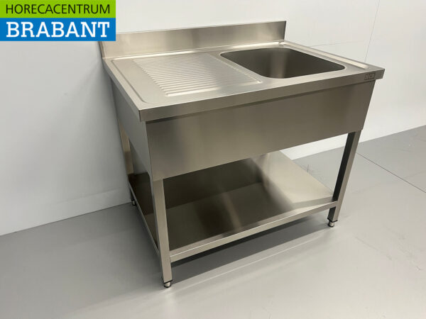 Evier en acier inoxydable 100 x 70 cm Horeca – Image 3