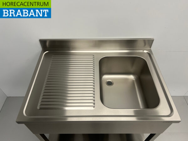 Evier en acier inoxydable 100 x 70 cm Horeca – Image 4