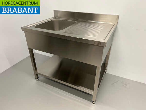 Evier en acier inoxydable 100 x 70 cm Horeca – Image 2