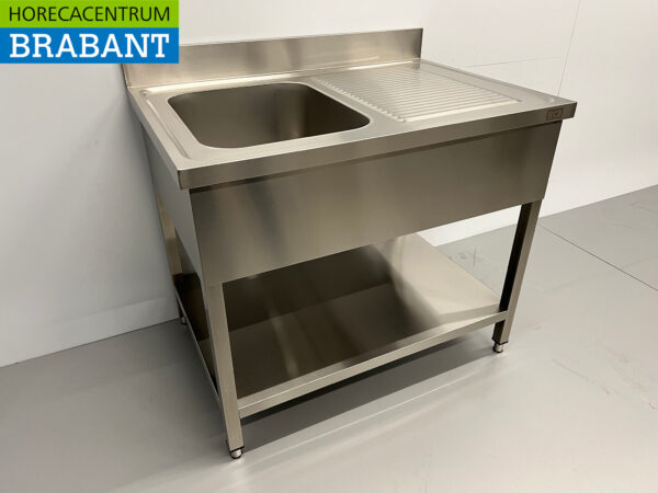Evier en acier inoxydable 100 x 70 cm Horeca – Image 3
