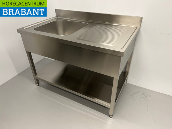 Evier en acier inoxydable 120 x 70 cm Horeca – Image 2