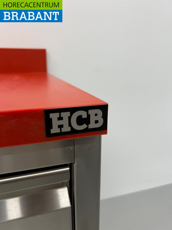 HCB Acier inoxydable Polyéthylène PE Armoire Table à découper Premium-line 2 portes coulissantes 3 tiroirs 160 cm Restauration Boucherie – Image 7