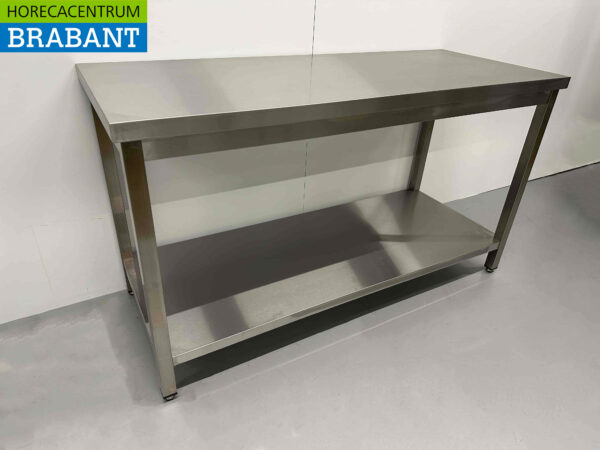 Table de travail en acier inoxydable Premium-line 150 x 60 x 85 cm Restauration – Image 3