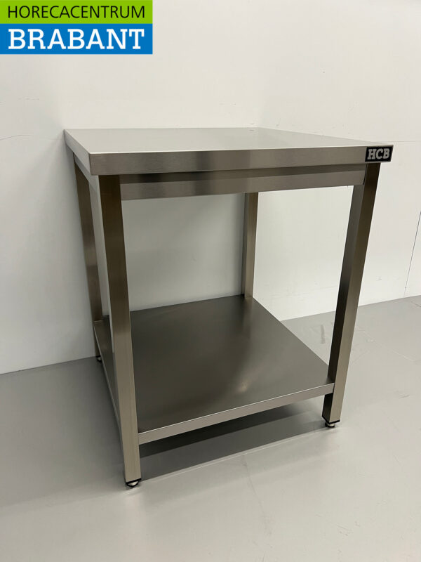 Table de travail en acier inoxydable Premium-line 70 x 70 x 85 cm Restauration – Image 3