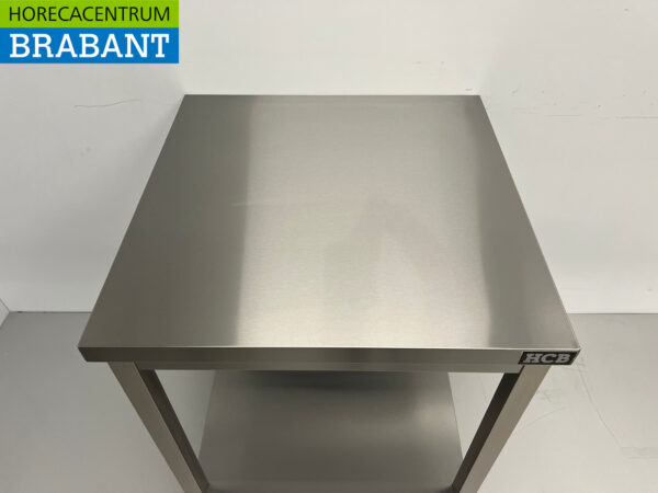 Table de travail en acier inoxydable Premium-line 70 x 70 x 85 cm Restauration – Image 4