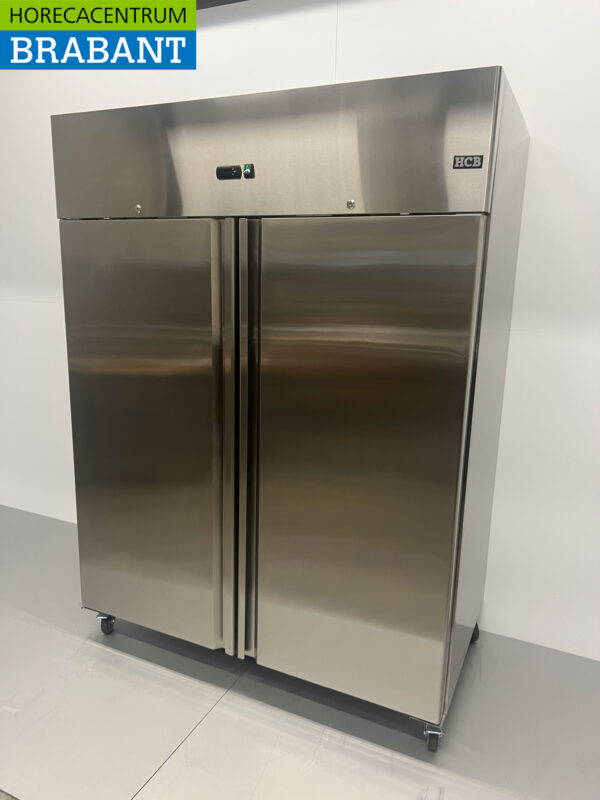 Acier inoxydable Réfrigérateur 2 portes Monobloc 1350 litres 230V Horeca – Image 2