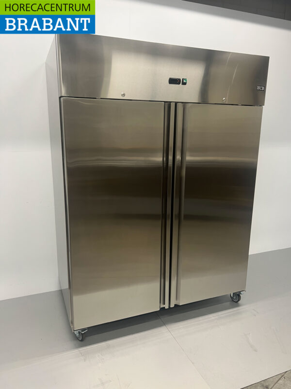 Acier inoxydable Réfrigérateur 2 portes Monobloc 1350 litres 230V Horeca – Image 3