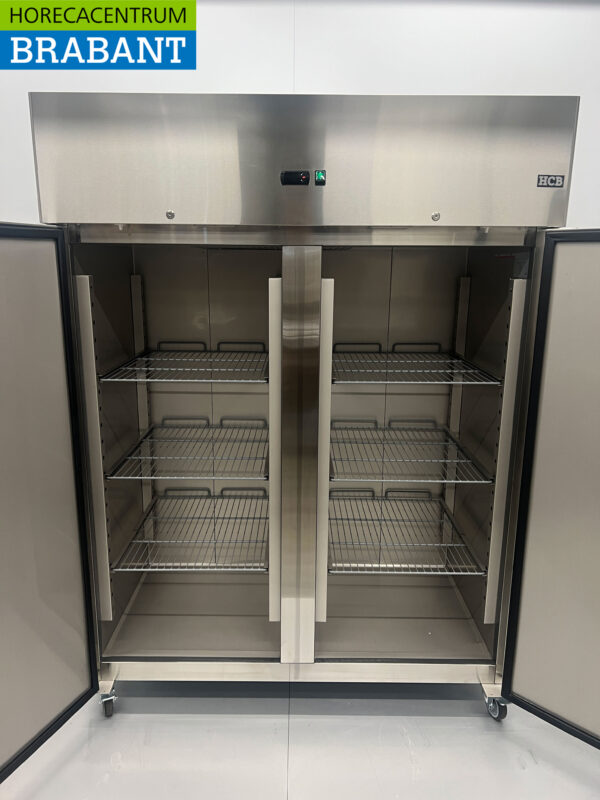 Acier inoxydable Réfrigérateur 2 portes Monobloc 1350 litres 230V Horeca – Image 4