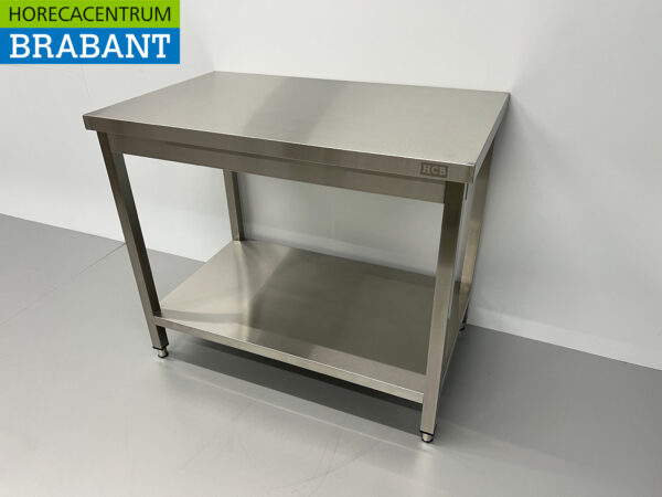 Table de travail HCB en acier inoxydable Basic-line 100 x 60 x 85 cm Restauration – Image 2