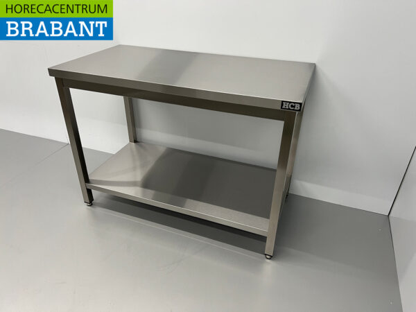 Table de travail en acier inoxydable Premium-line 120 x 60 x 85 cm Restauration – Image 2