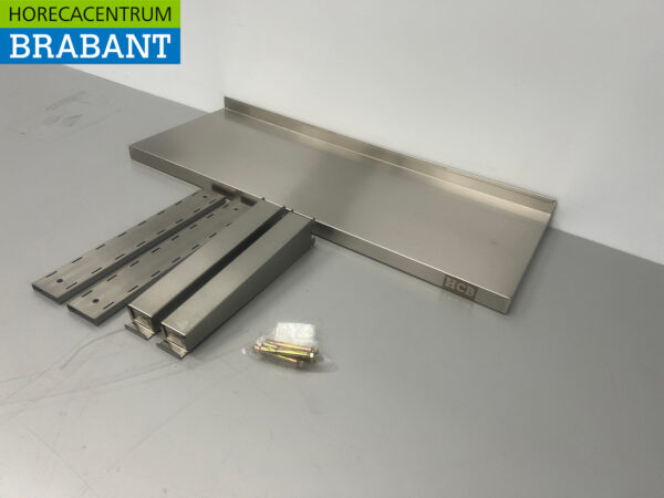 Etagère murale en acier inoxydable 80 x 30 cm Horeca – Image 2