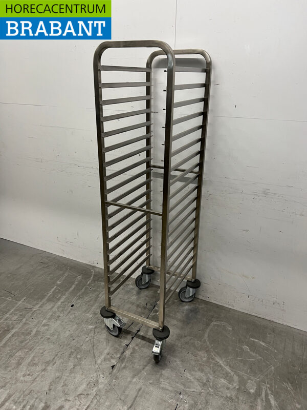 Chariot Saro Regal en acier inoxydable 18 x 1/1 GN Gastronorm 164,5 cm Restauration – Image 2
