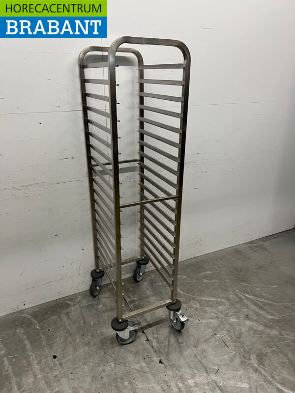 Chariot Saro Regal en acier inoxydable 18 x 1/1 GN Gastronorm 164,5 cm Restauration – Image 3