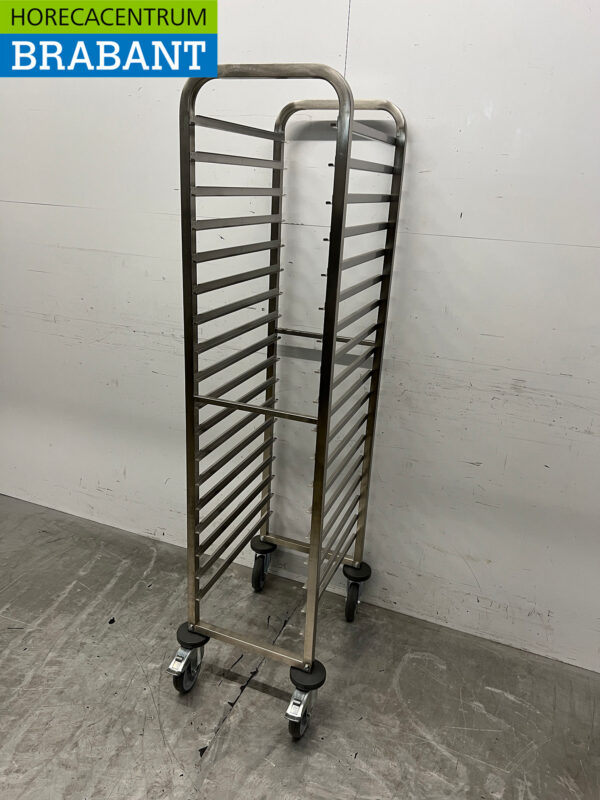 Chariot Saro Regal en acier inoxydable 18 x 1/1 GN Gastronorm 164,5 cm Restauration – Image 2