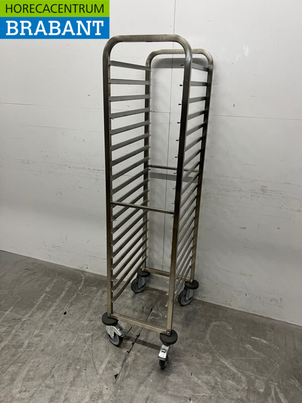 Chariot Saro Regal en acier inoxydable 18 x 1/1 GN Gastronorm 164,5 cm Restauration – Image 2