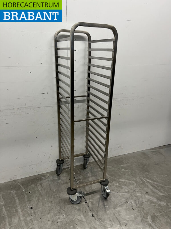 Chariot Saro Regal en acier inoxydable 18 x 1/1 GN Gastronorm 164,5 cm Restauration – Image 3