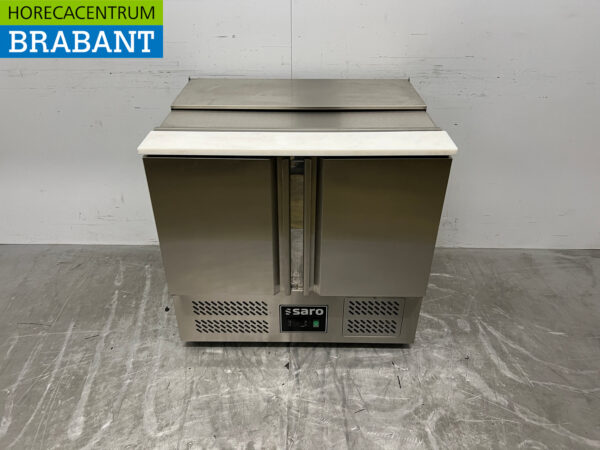 Saro Saladette en acier inoxydable Comptoir réfrigéré 2 portes 230V Horeca