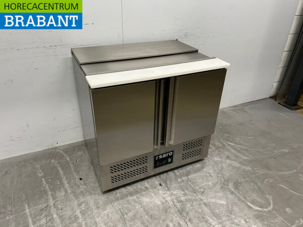 Saro Saladette en acier inoxydable Comptoir réfrigéré 2 portes 230V Horeca – Image 3