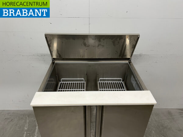 Saro Saladette en acier inoxydable Comptoir réfrigéré 2 portes 230V Horeca – Image 4