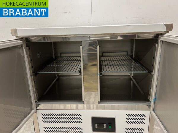 Acier inoxydable Saro Comptoir réfrigéré 2 portes 90 cm 230V Horeca – Image 4