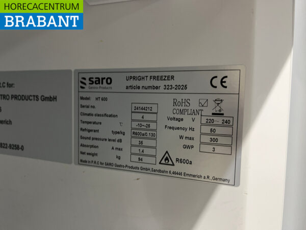 Congélateur Saro 600 litres 230V Horeca – Image 5