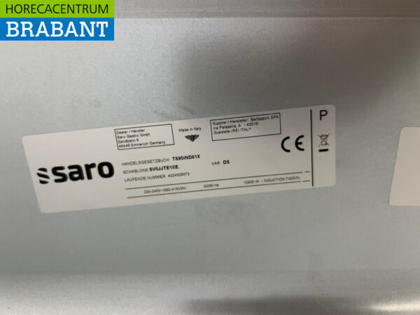 Plaque à induction Saro en acier inoxydable avec four 400V Horeca – Image 5