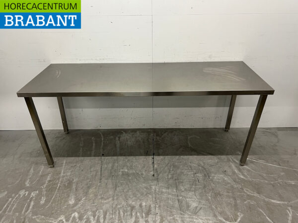 Table de travail en acier inoxydable 200 cm Restauration